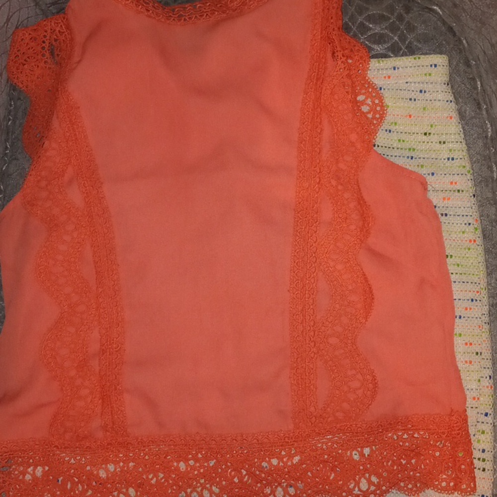 J. CREW Business skirt (00) and sleeveless orange shirt (small) - Picture 4 of 6